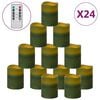 vidaXL Flameless LED Candles 24 pcs with Remote Control Warm White