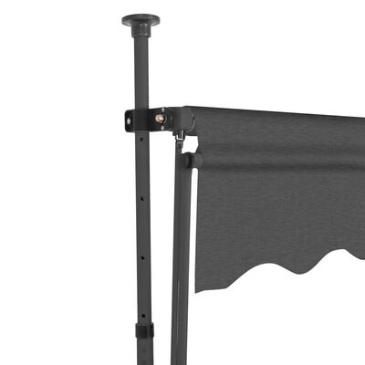vidaXL Manual Retractable Awning with LED 150 cm Anthracite