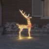 vidaXL 3D Reindeer with 140 LEDs Warm white 128 cm PET