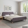 vidaXL Bed Frame without Mattress Taupe Fabric 150x200 cm King Size