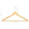 vidaXL 50 pcs Clothes Hanger Set Non-slip Hardwood