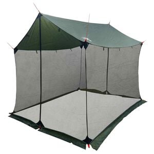 vidaXL Camping Tarp with Mesh Walls Army Green 270 x 210 x 210 cm