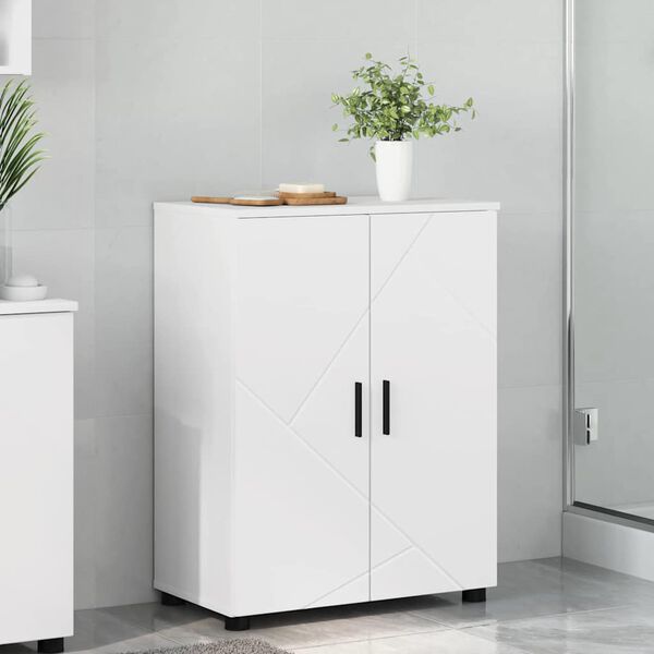 vidaXL Bathroom Cabinet White 60 x 35 x 80 cm Engineered wood & Metal