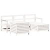vidaXL 5 Piece Garden Sofa Set White Solid Wood Pine