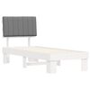 vidaXL Bed Frame with Upholstered Headboard Light Grey 80 x 200 cm