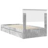 vidaXL Storage Bed Concrete Grey 90 x 200 cm Engineered Wood