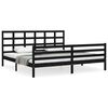 vidaXL Bed Frame without Mattress Black 200x200 cm Solid Wood