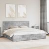 vidaXL Bed Frame Concrete Grey 200 x 200 cm Engineered Wood