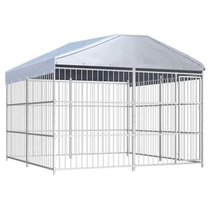 vidaXL Outdoor Dog Kennel with Roof 300x300x200 cm