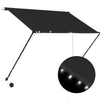 vidaXL Retractable Awning with LED 200x150 cm Anthracite