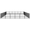 vidaXL Outdoor Dog Kennel Steel 56.45 m²