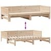 vidaXL Daybed with Trundle and Drawers without Mattress 90x190 cm Single