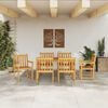 vidaXL Garden Dining Set 7 pcs Brown Solid Acacia Wood