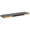 vidaXL Floating Wall Shelf High Gloss Grey 90x23.5x3.8 cm MDF