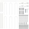vidaXL Garden Fence White 1.7 x 1 m Powder-coated steel
