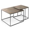Rousseau 2 Piece Side Table Set Loic Metal Brown
