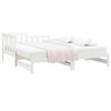 vidaXL Pull-out Day Bed without Mattress White 2x(90x190) cm