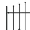 vidaXL Spike Fence Black 200 x 150 cm Powder-Coated Steel
