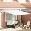 vidaXL Retractable Awning Manual White 300 x 250 cm Fabric and Steel