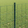 vidaXL Fence with Post Green 0.6 x 10 m Steel and PVC