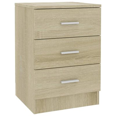 vidaXL Bedside Cabinets 2 pcs Sonoma Oak 38x35x56 cm Engineered Wood