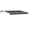 vidaXL Manual Retractable Awning with LEDs Anthracite 2.5 x 2 m
