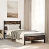 vidaXL Bed Frame without Mattress with Headboard Sonoma Oak 100x200 cm