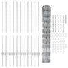 vidaXL Fence with Post Silver 1 x 25 m Steel