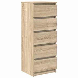vidaXL Sideboard with Drawers Sonoma Oak 37.5x35x99 cm Engineered Wood
