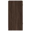 vidaXL Side Cabinet with Glass Doors Brown Oak 35x37x75.5 cm