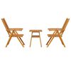 vidaXL Garden Dining Set 3 pcs Brown Solid Acacia Wood