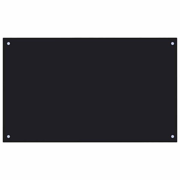 vidaXL Kitchen Backsplash 2 pcs Black 100 x 60 cm Tempered Glass