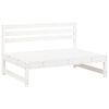 vidaXL 5 Piece Garden Lounge Set White Solid Wood Pine