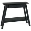 vidaXL Console Table with Drawers Black 90x30x75 cm Solid Wood Mahogany