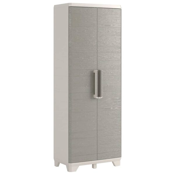 Keter Garden Storage Cabinet Wood Grain Cream and Taupe 182 cm