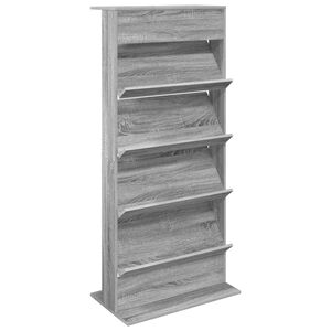 vidaXL Magazine Rack Grey Sonoma 70 x 41 x 156 cm Engineered Wood