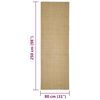vidaXL Sisal Rug for Scratching Post 80x250 cm