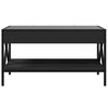 vidaXL Coffee Table with Infinity LED Black 70x50x38 cm