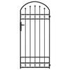 vidaXL Fence Post ASSEN 200 x 88 x 14 cm Steel Grey Lockable