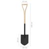 vidaXL Garden Point Shovel YD Grip Steel and Ashwood