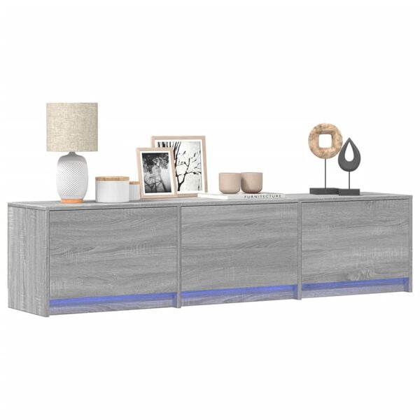 vidaXL TV Cabinet Grey Sonoma 165 x 34 x 40 cm Engineered Wood