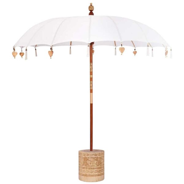 vidaXL Balinese Parasol with Base 260 210-220 cm