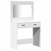 vidaXL Dressing Table Set with Drawer 3 pcs White Engineered wood