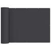 vidaXL Balcony Privacy Screen 1.2 x 25 m Fabric with PU Coated Black