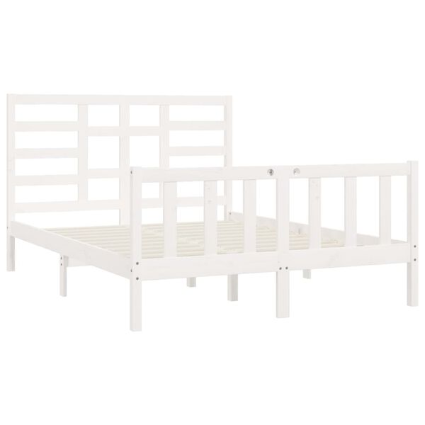 vidaXL Bed Frame without Mattress White 160x200 cm Solid Wood Pine