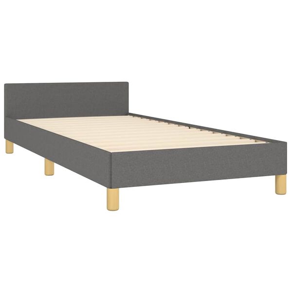 vidaXL Bed Frame without Mattress Dark Grey 90x190cm Single Fabric
