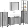 vidaXL Bathroom Furniture Set with Drawer Grey Sonoma Engineered Wood