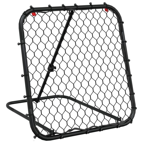 vidaXL Football Rebounder Adjustable Black 84x73x60-80 cm Steel
