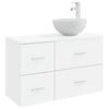 vidaXL Bathroom Furniture Set 2 pcs White Engineered Wood
