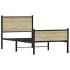 vidaXL Metal Bed Frame without Mattress Sonoma Oak 80x200 cm